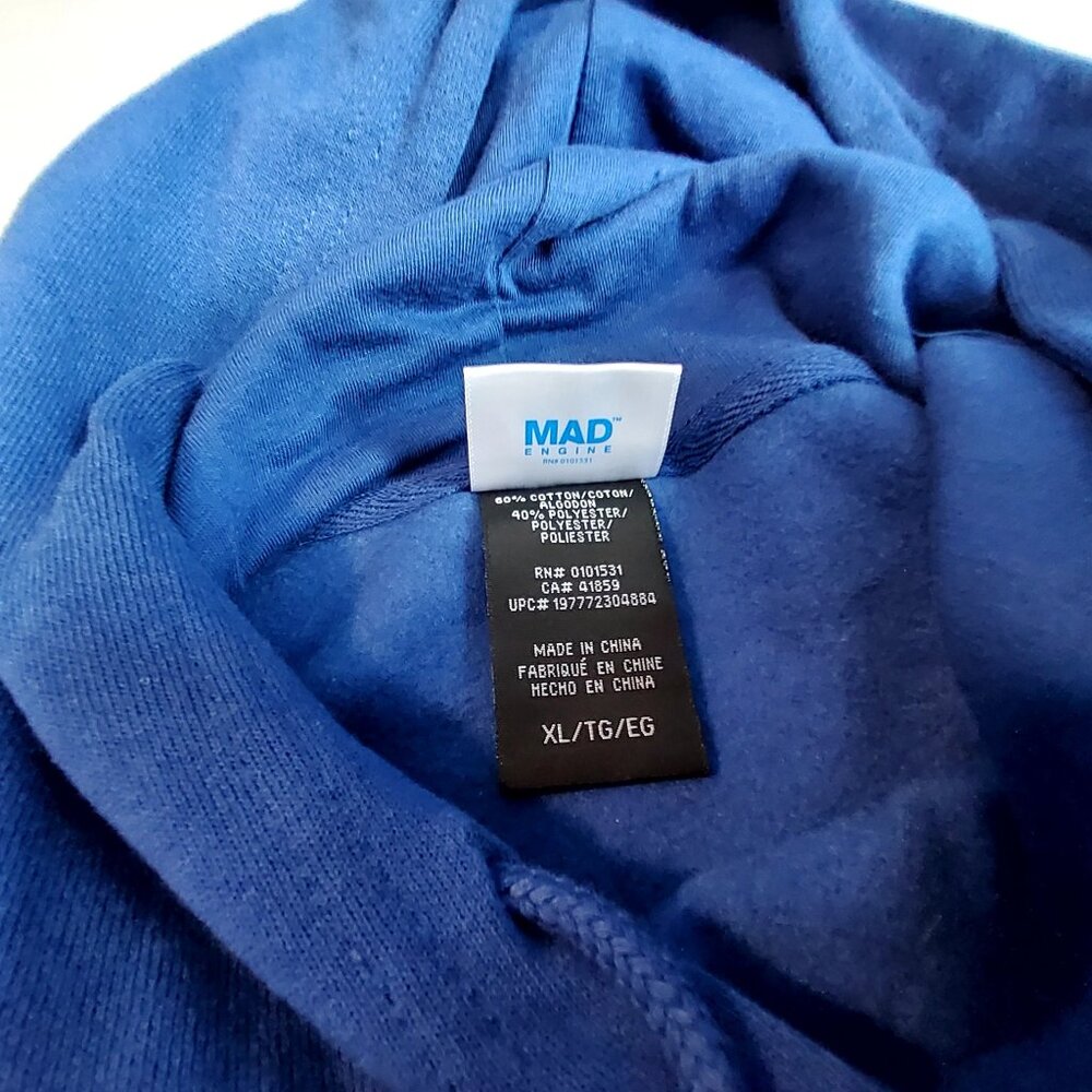 Mickey Mouse Blue Hoodie With Colorful Lettering drawstring hood Front graphicXL - Picture 6 of 8